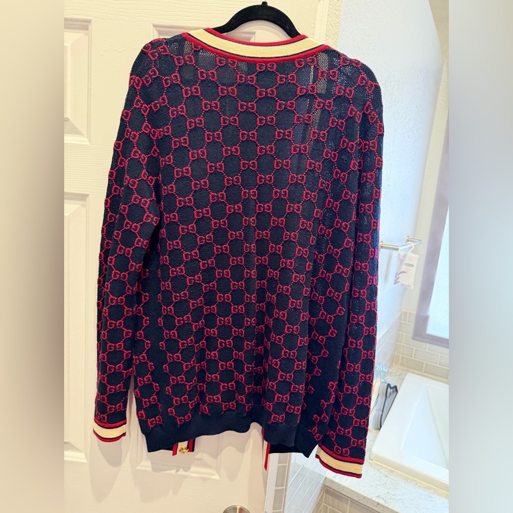 Gucci Blue and Red cardigan - Picture 4 of 5